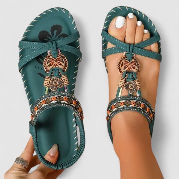 Iris | Women's Tassel Orthopedic Sandals Side