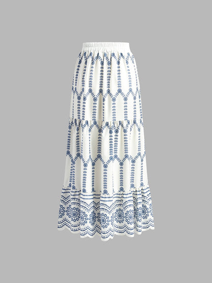 Isabrianne | Women's Printed Sleeveless Two-Piece Set Back