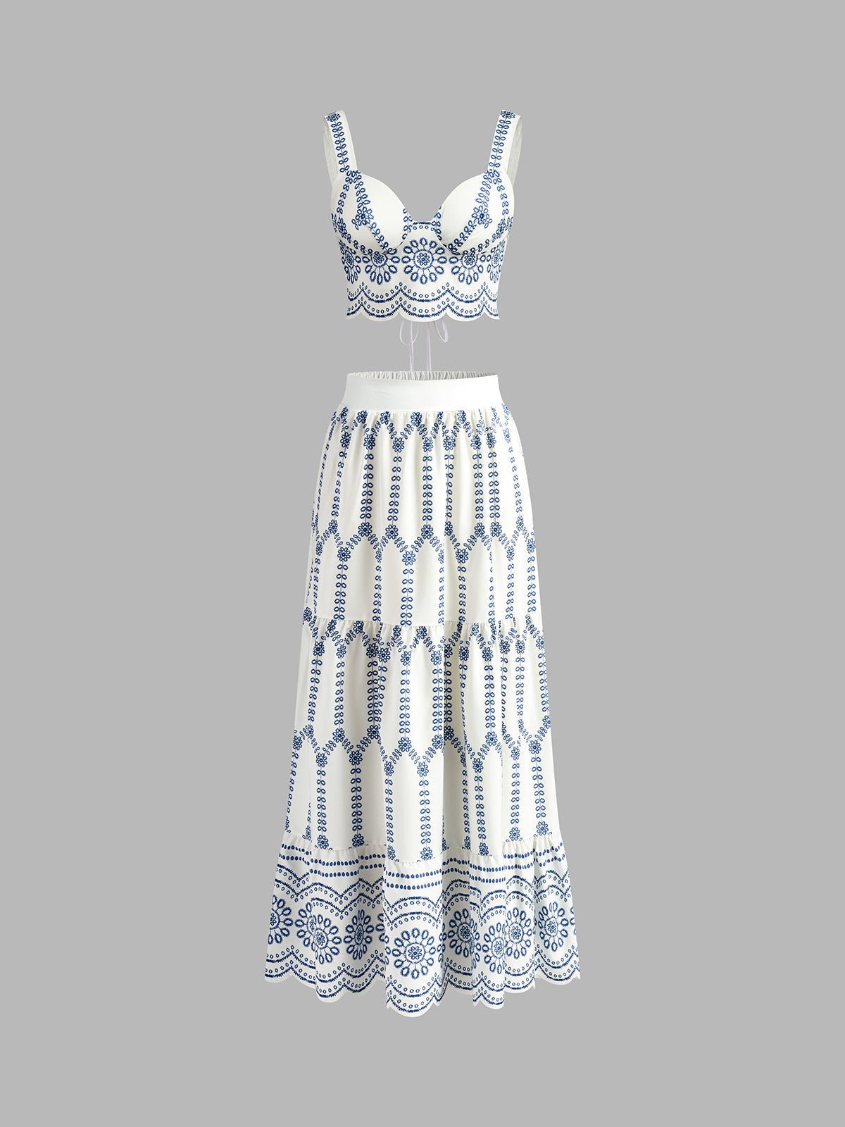 Isabrianne | Women's Printed Sleeveless Two-Piece Set Hero