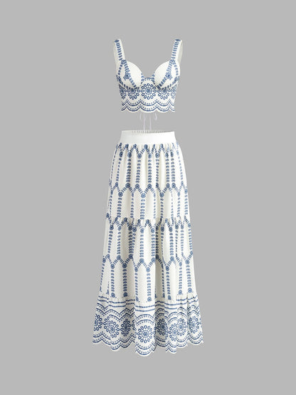 Isabrianne | Women's Printed Sleeveless Two-Piece Set Hero