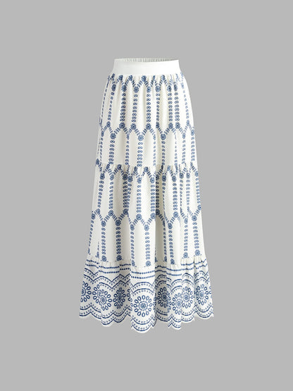 Isabrianne | Women's Printed Sleeveless Two-Piece Set Side
