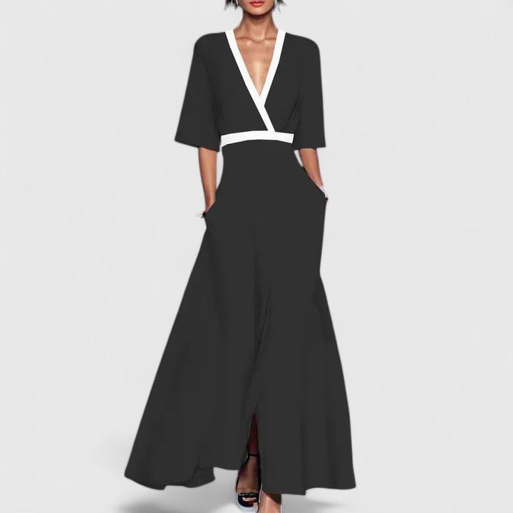 Isadora | Women's Floral Elegant Maxi Dress Detail
