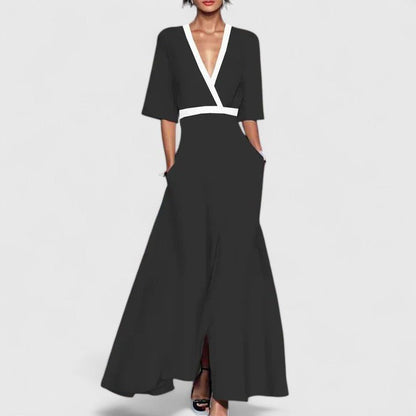 Isadora | Women's Floral Elegant Maxi Dress Detail