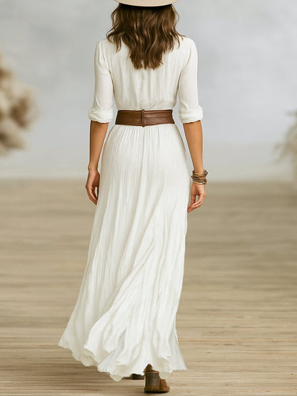 Isalynn | Women's Asymmetrical Chic Maxi Dress Angle