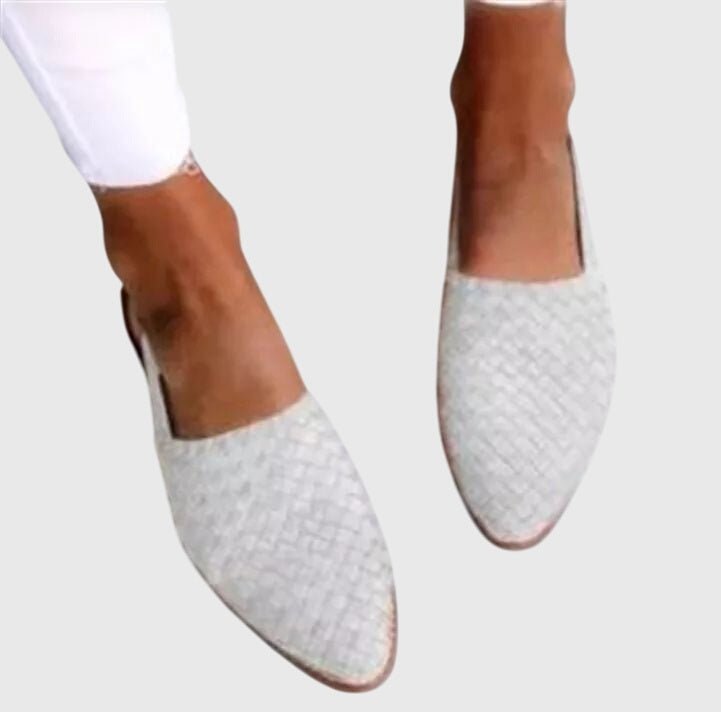 Jordana | Women's Orthopedic Woven Leather Sandals Close Up