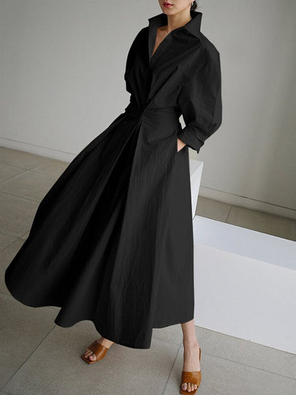 June | Women's Elegant Twisted Waist Dress Back