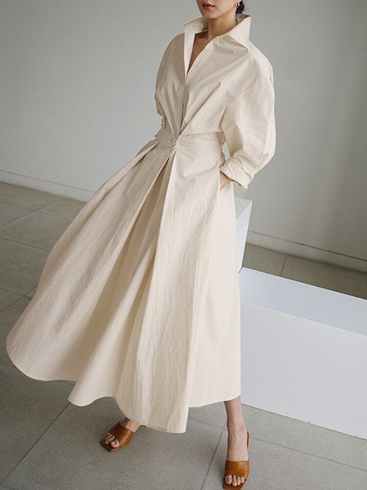 June | Women's Elegant Twisted Waist Dress Front