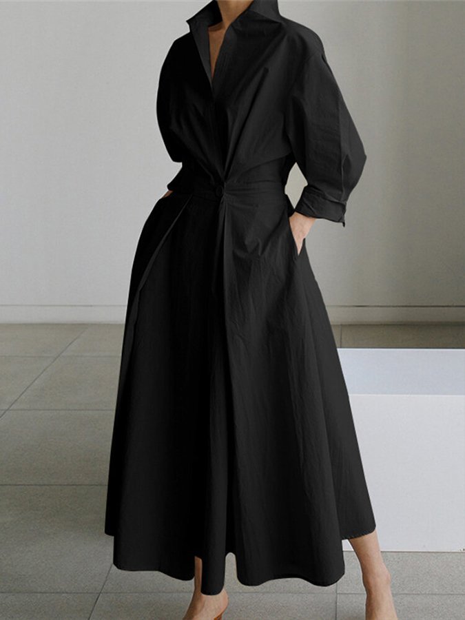 June | Women's Elegant Twisted Waist Dress Side
