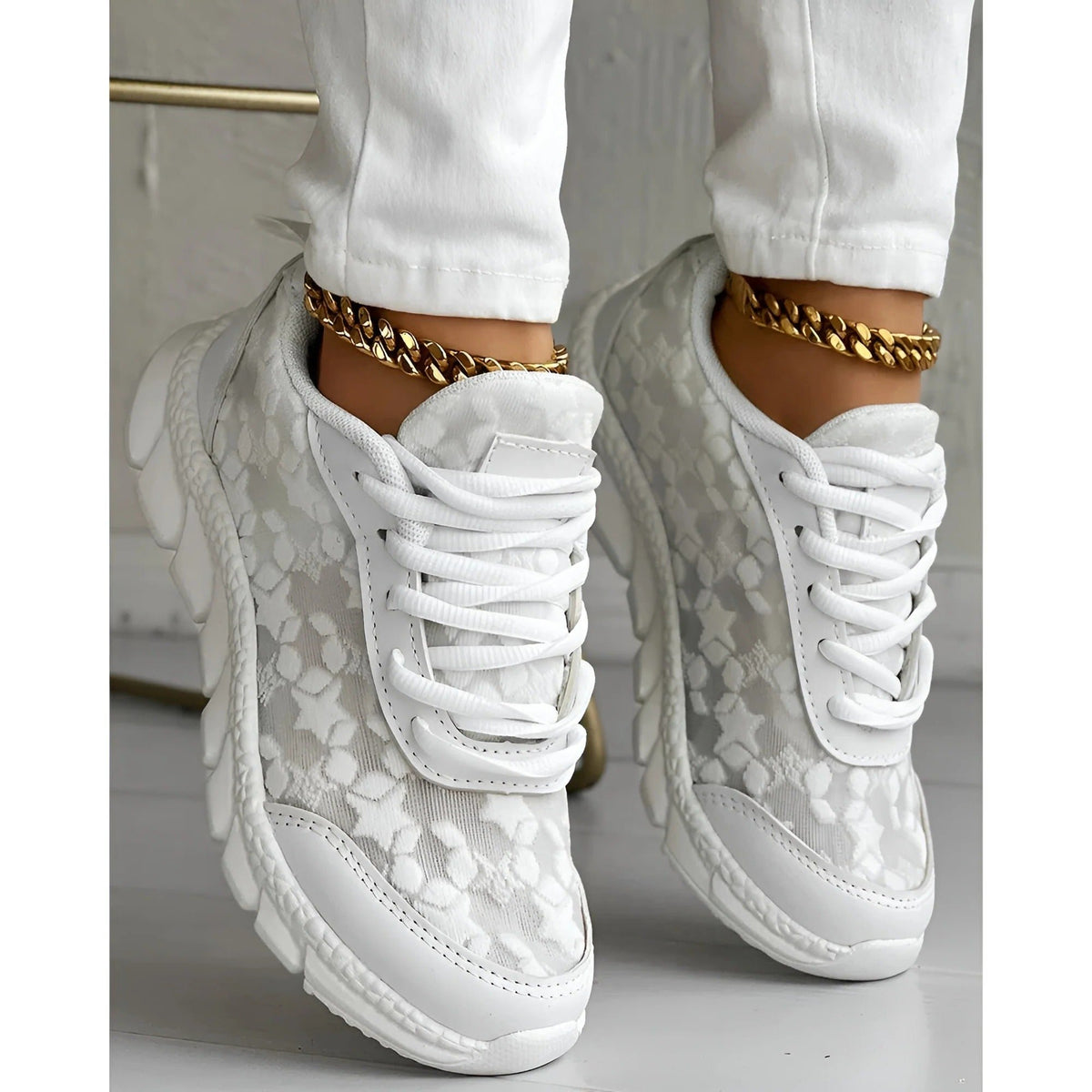 Leopardine | Women's Leopard Mesh Daily Wear Shoes Hero