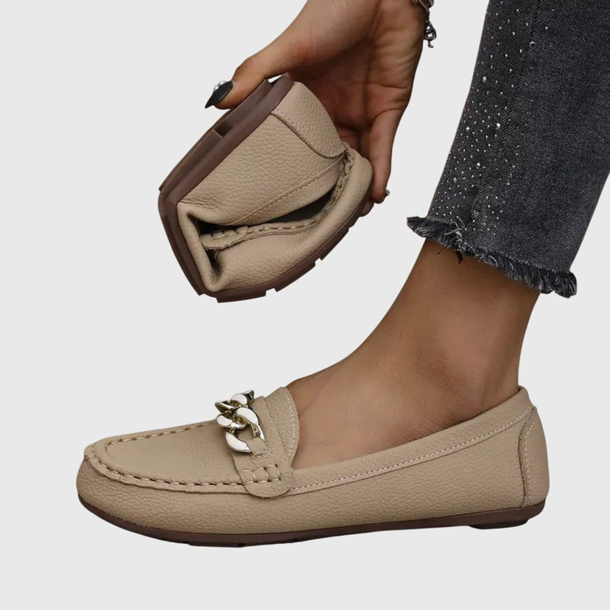 Lila | Women's Chain Orthopedic Loafers Back