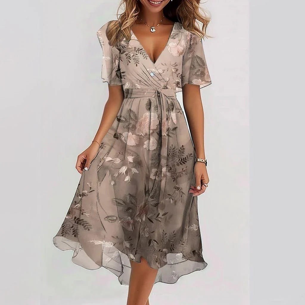 Lila | Women's Elegant Summer Ruffle Dress Back
