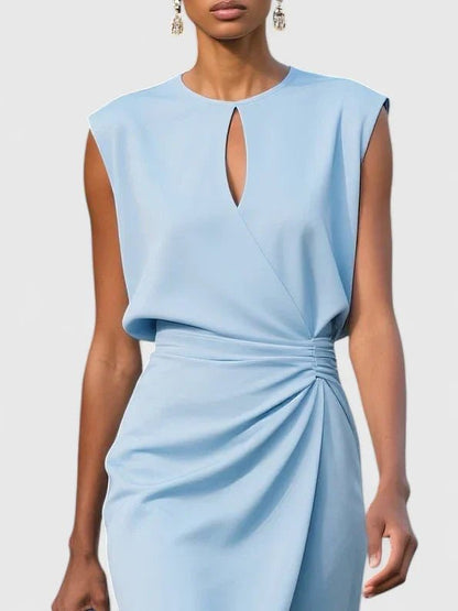 Lirenne | Women's Sophisticated Keyhole Maxi Dress Back