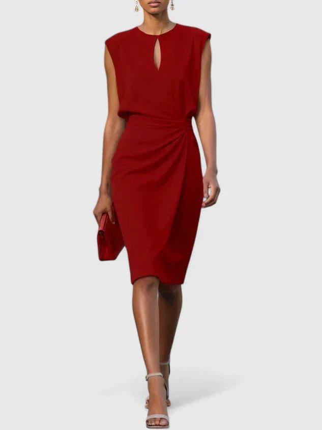 Lirenne | Women's Sophisticated Keyhole Maxi Dress Close Up
