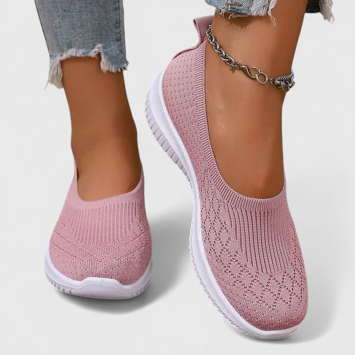 Luvaine | Women's Orthopedic Slip-Ons Diamond Knit Wide Fit Back