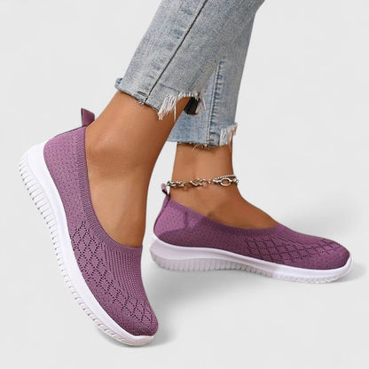 Luvaine | Women's Orthopedic Slip-Ons Diamond Knit Wide Fit Hero