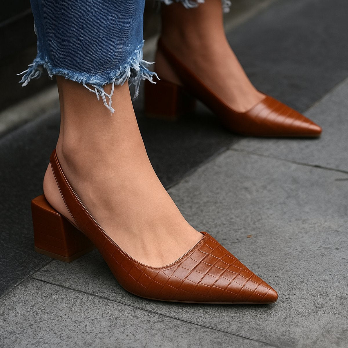 Lynn | Women's Comfortable Orthopedic Slingback Heels Front