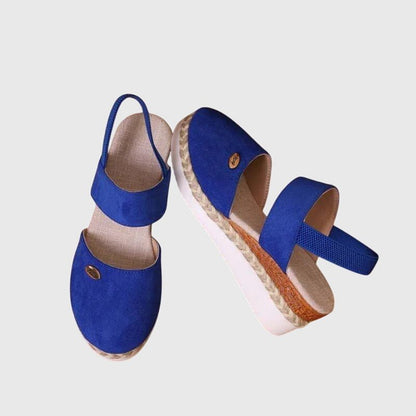 Maevelle | Women's Orthopedic Espadrille Platform Sandals Close Up
