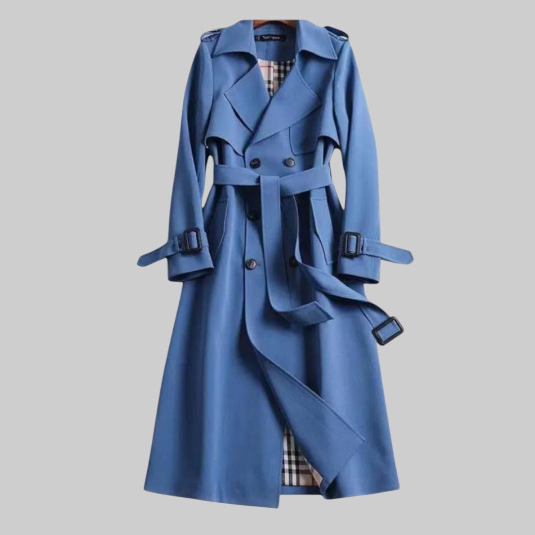 Magnolia | Women's Belted Classic Trench Coat Detail