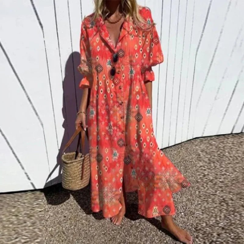 Mariella | Women's Floral Print Effortless Elegance Dress Side