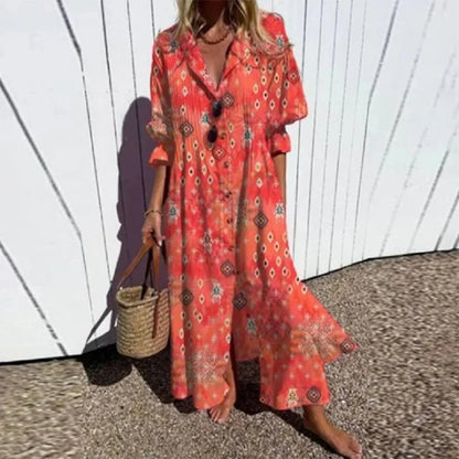 Mariella | Women's Floral Print Effortless Elegance Dress Side