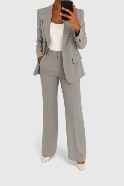 Mariselle | Women's Elegant Wide-Leg Suit Set Detail