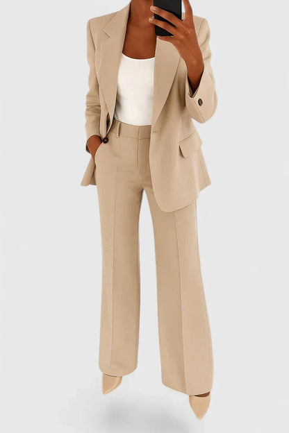 Mariselle | Women's Elegant Wide-Leg Suit Set Side