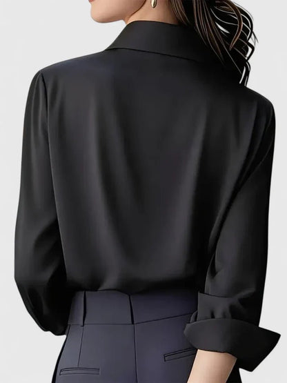 Marlise | Women's Elegant Button-Down Structured Top Detail