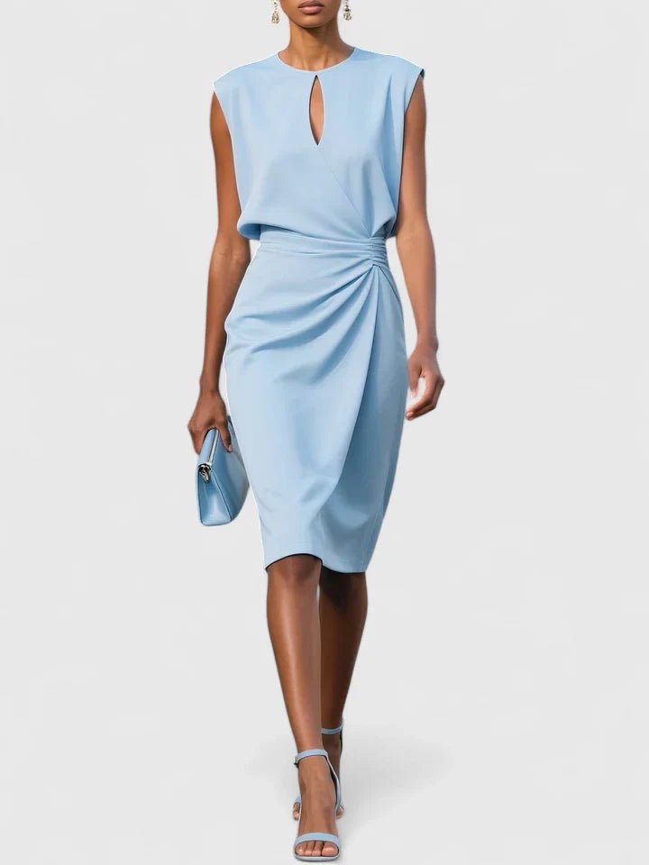 Mia | Elegant Twist Front Women's Dress Detail