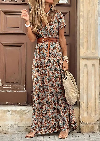 Miraluna | Women's Airy Boho Maxi Dress Back