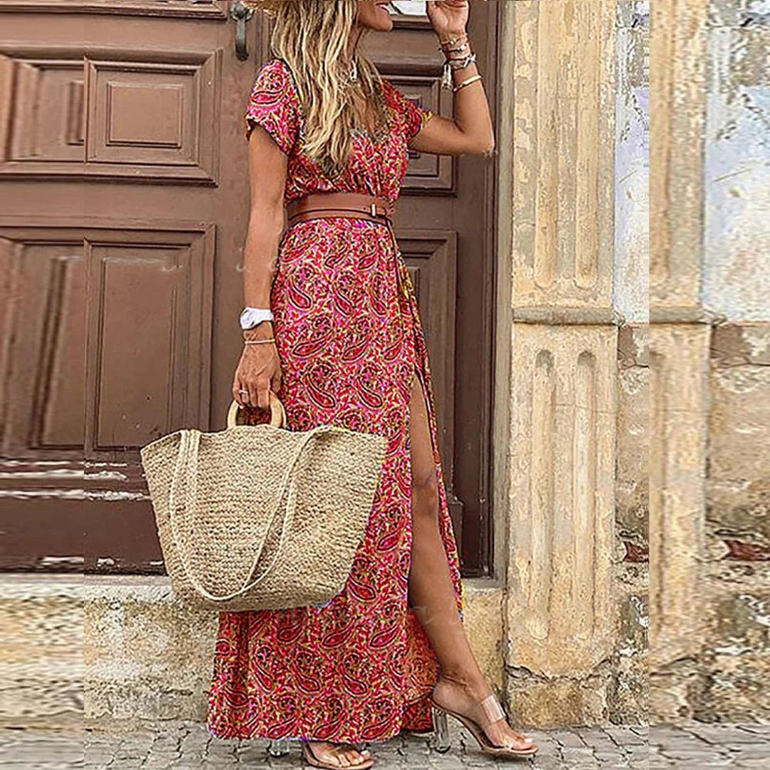 Miraluna | Women's Airy Boho Maxi Dress Side
