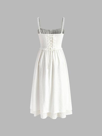 Miralynn | Women's Ruched Cami Midi Dress Lifestyle