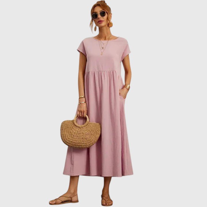 Mireille | Women's Comfortable Midi Dress Empire Waist Alternate