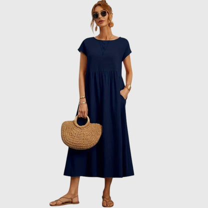 Mireille | Women's Comfortable Midi Dress Empire Waist Hero