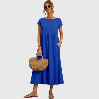 Mireille | Women's Comfortable Midi Dress Empire Waist Lifestyle