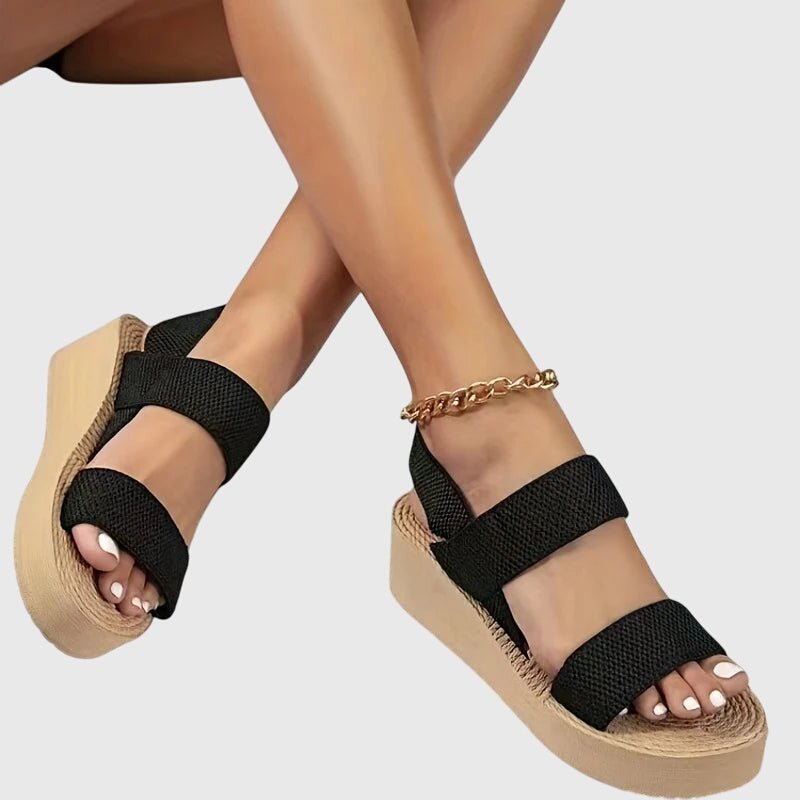 Mirova | Women's Stylish Orthopedic Chunky Platform Sandals Close Up