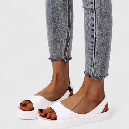 Nalvine | Women's Orthopedic Platform Sandals Slip-On Close Up