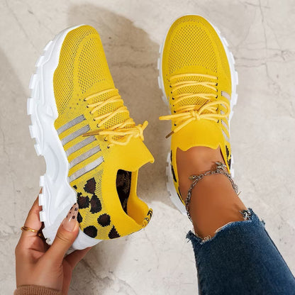 Nelvara | Women's Orthopedic Chunky Sole Sneakers Angle