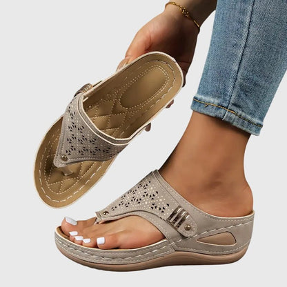 Nora | Women's Figure Flattering Cutout Sandals Back