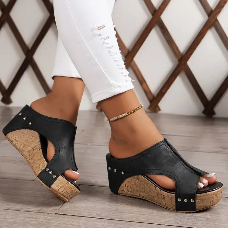 Nora | Women's Orthopedic Cushioned Cork Sandals Detail