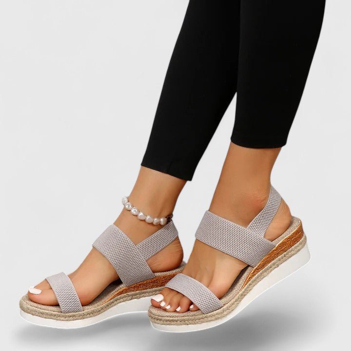 Nora | Women's Wedge Orthopedic Sandals Close Up