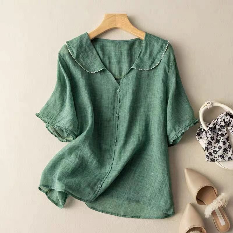 Ophelia | Women's Vintage Button Detail Blouse Hero
