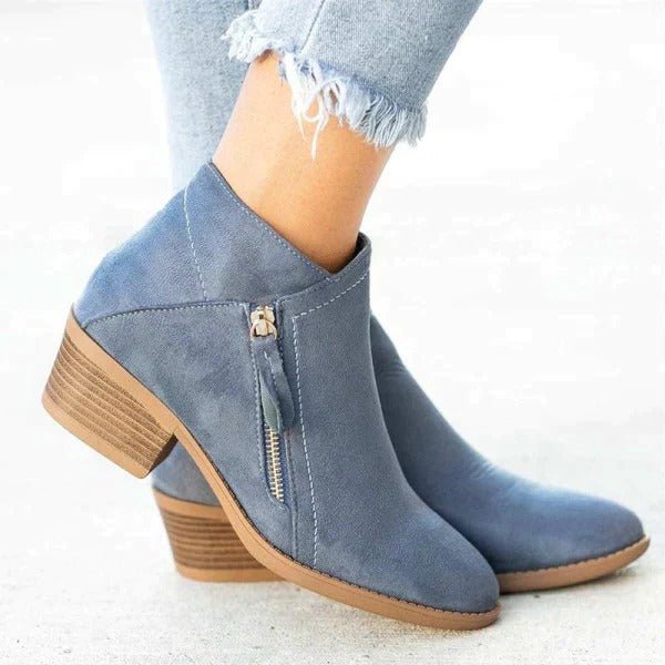 Orthella | Women's Side Zipper Orthopedic Heel Boots Hero