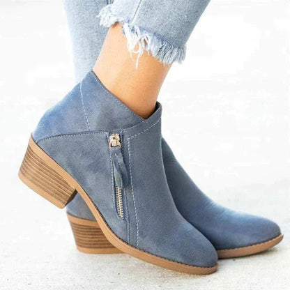Orthella | Women's Side Zipper Orthopedic Heel Boots Hero