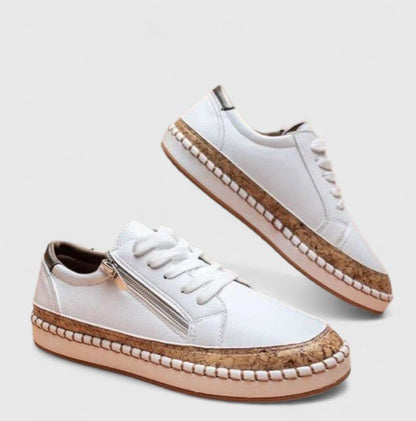 Orvaine | Women's Orthopedic Cork Platform Slip-On Shoes Lifestyle