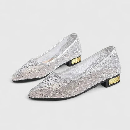 Orvielle | Women's Orthopedic Golden Overlay Sneakers Side