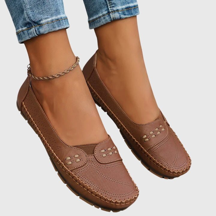 Pernelle | Women's Orthopedic Perforated Slip-On Shoes Angle