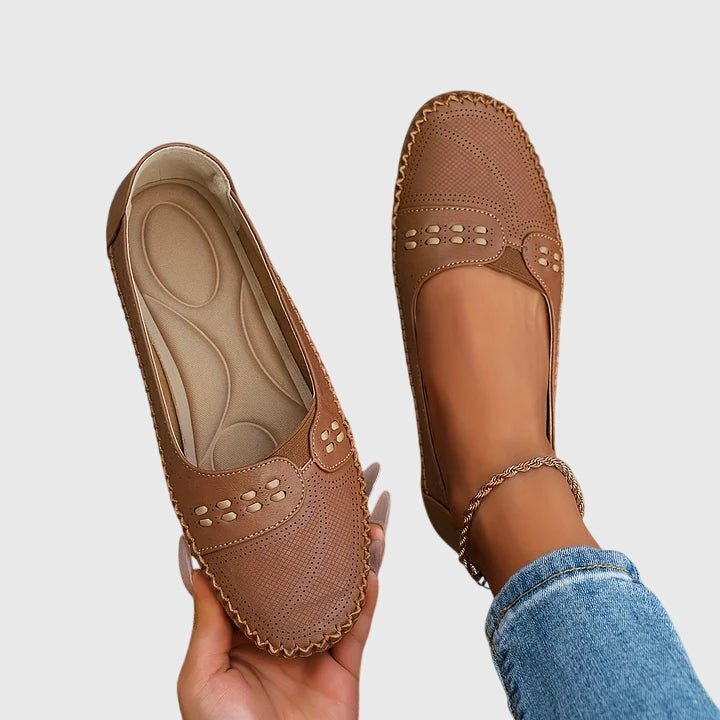 Pernelle | Women's Orthopedic Perforated Slip-On Shoes Front