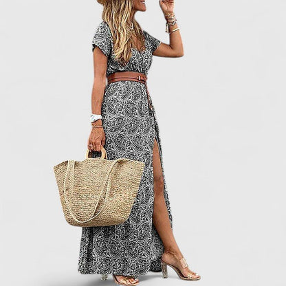 Roselle | Women's Sophisticated Maxi Dress High Slit Lifestyle