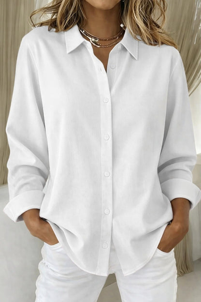 Rosewyn | Women's Elegant Button Blouse Top Back