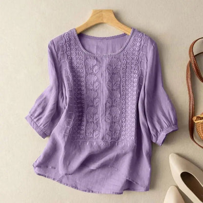 Rosie | Floral Relaxed Women's Blouse Side